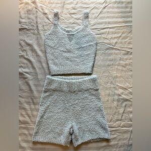 Skims cozy knit set color aqua sizes s/m